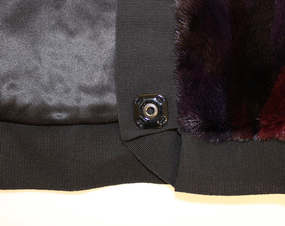 Dolce & Gabbana Exquisite Purple Mink Fur Scarf Wrap