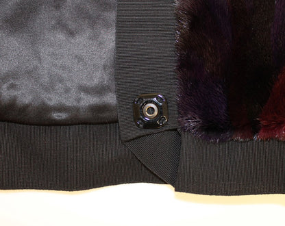 Dolce & Gabbana Exquisite Purple Mink Fur Scarf Wrap