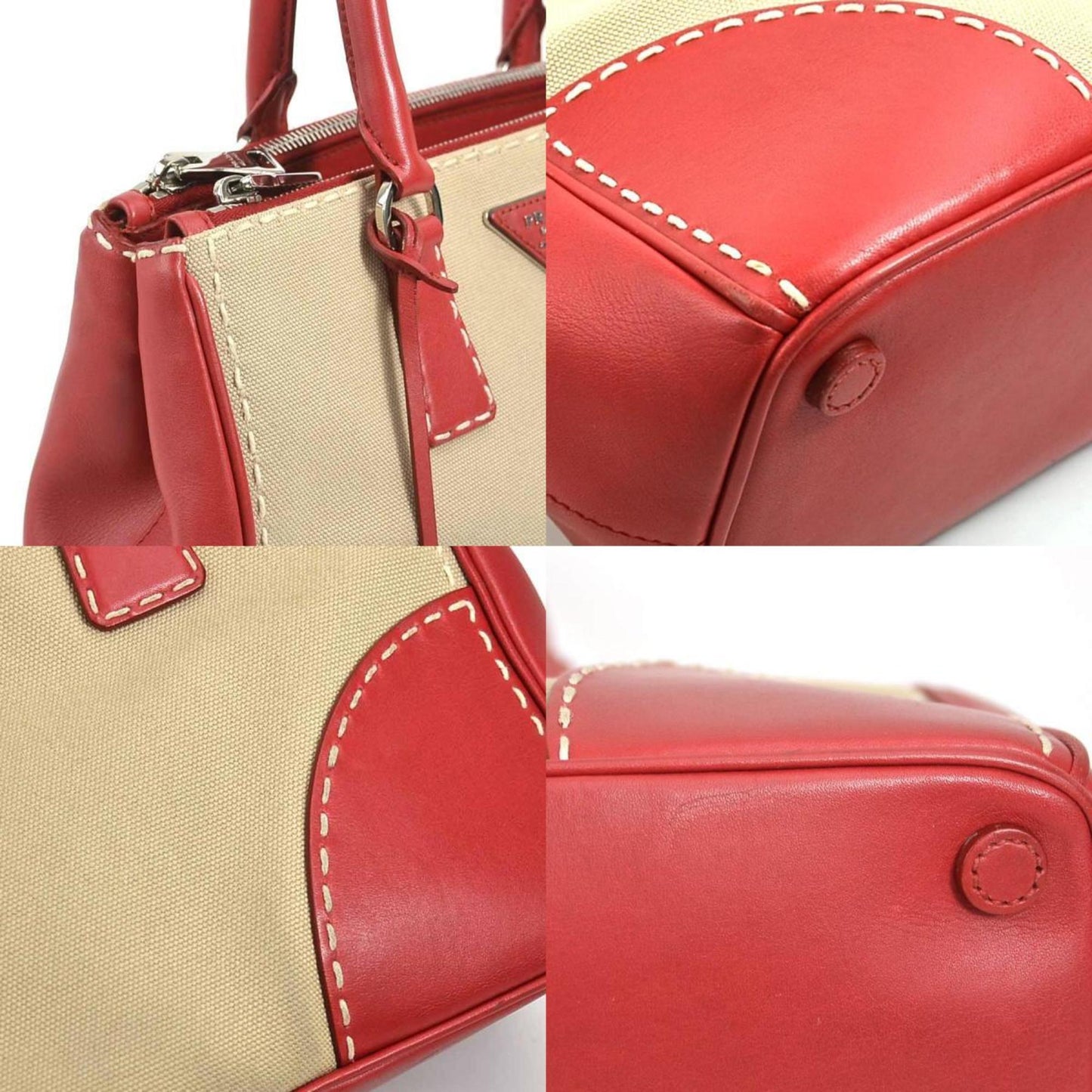 Prada Brown Canvas Handbag