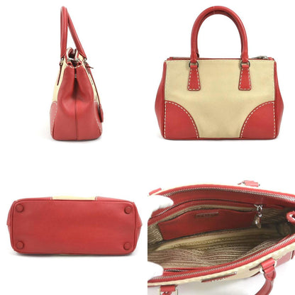 Prada Brown Canvas Handbag