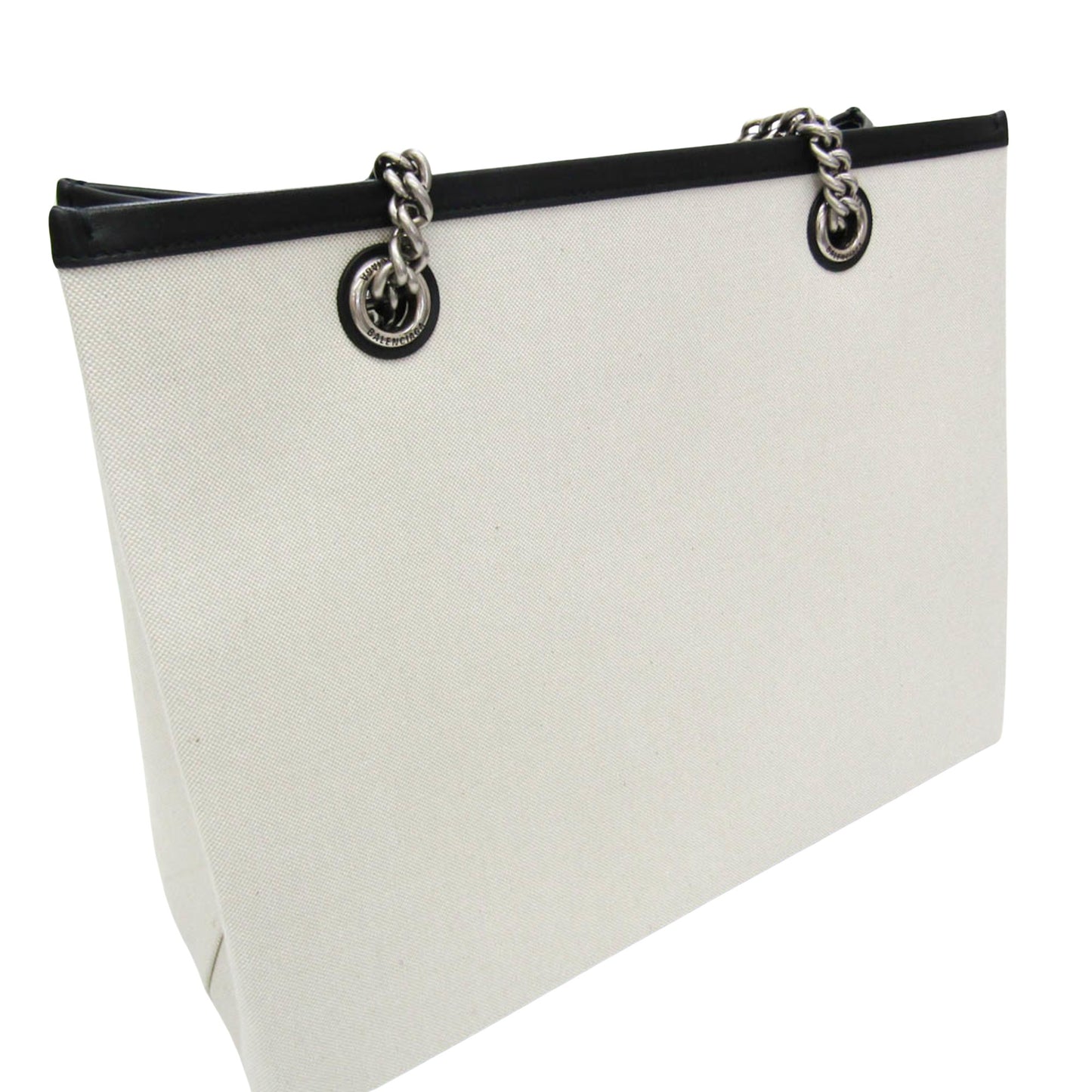Balenciaga White Canvas Cabas