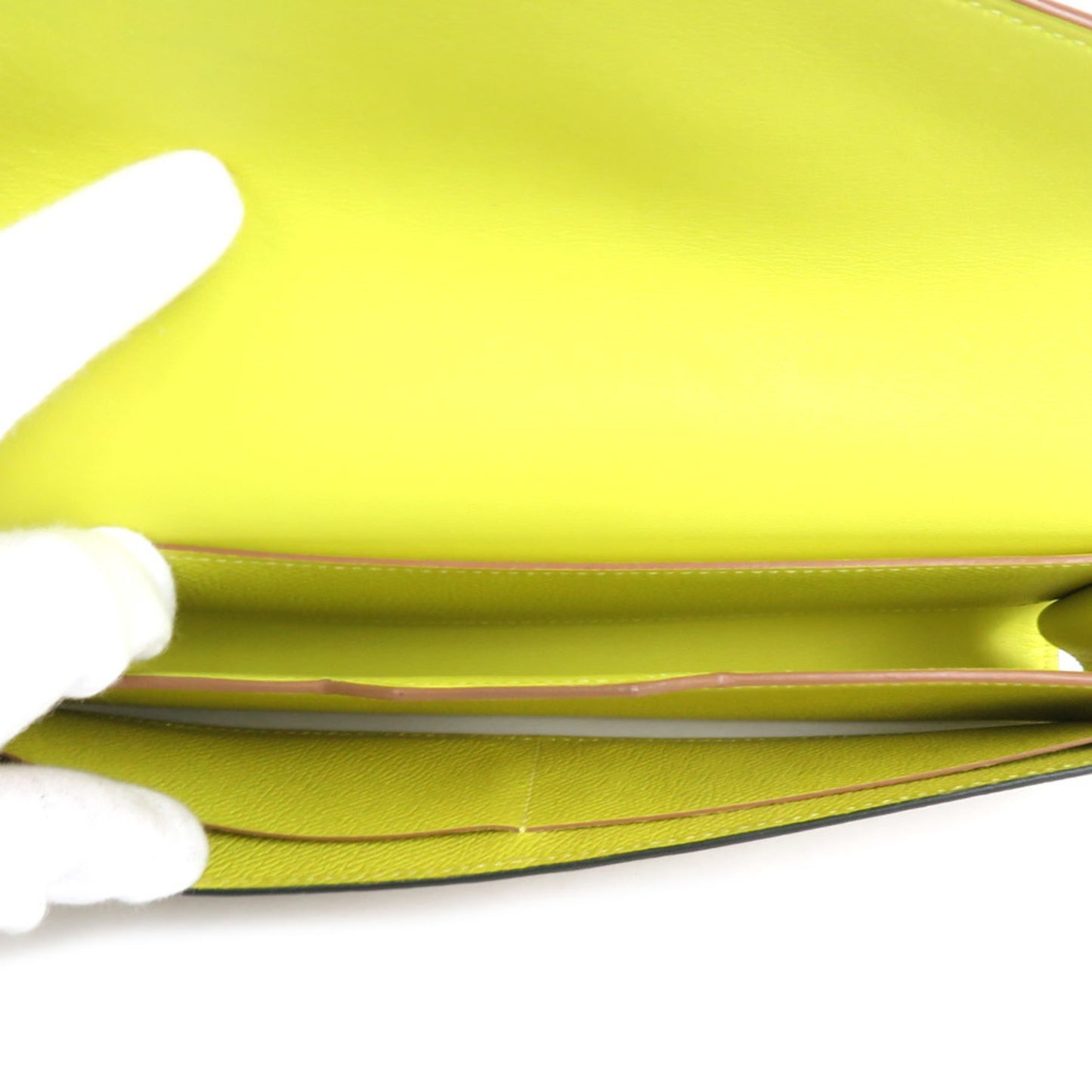 Hermès Green Leather Passant