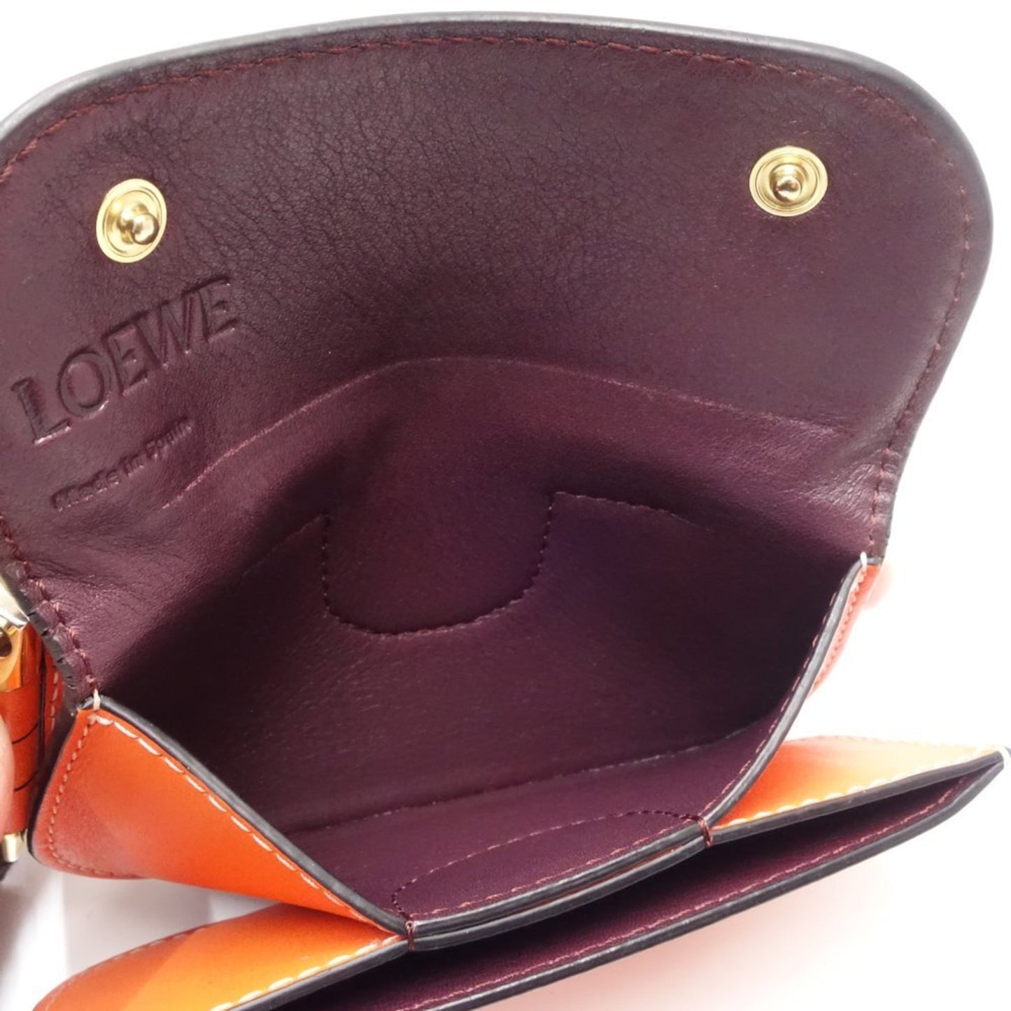 Loewe Orange Leather Wallet
