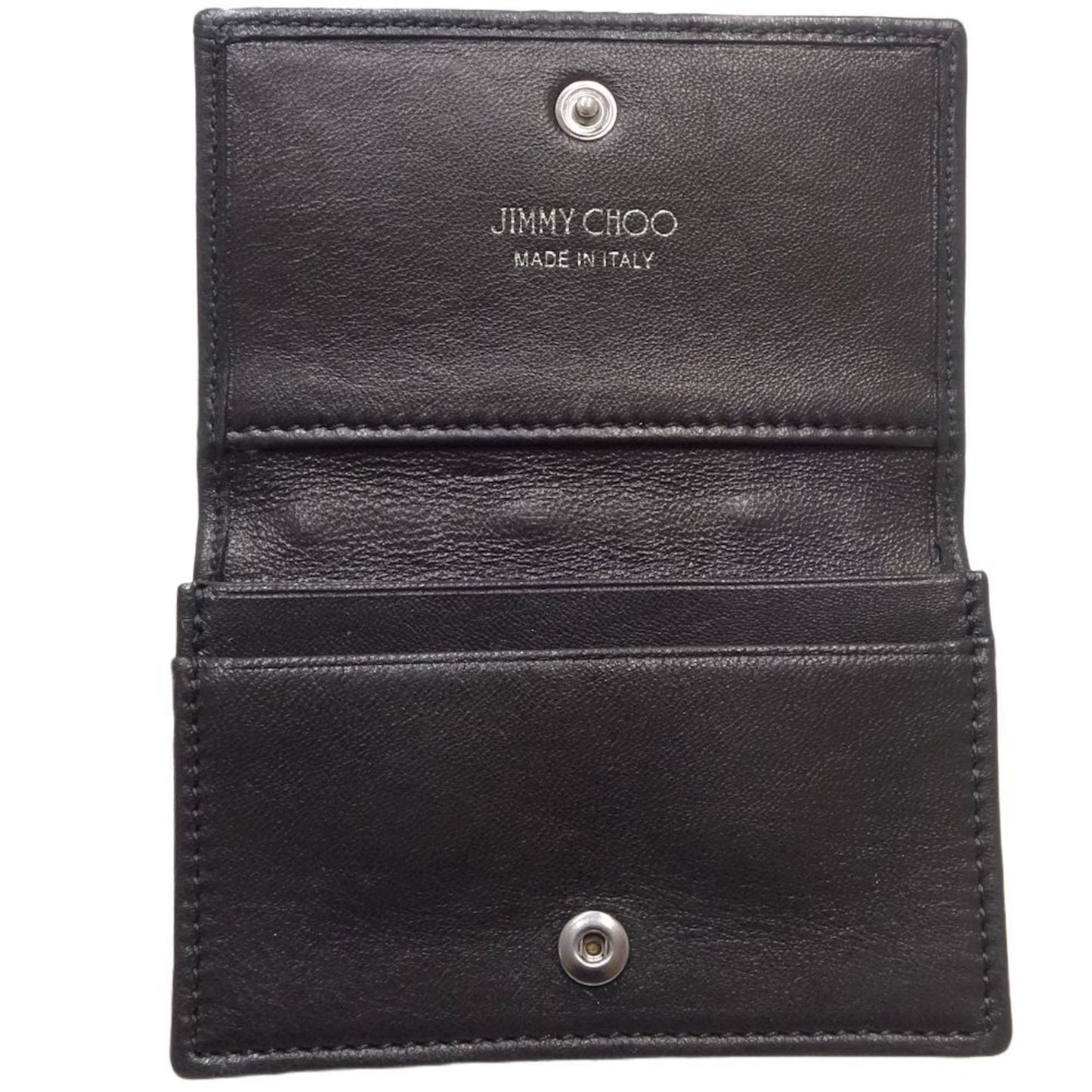 Jimmy Choo Black Leather Star Studs