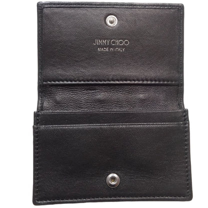 Jimmy Choo Black Leather Star Studs
