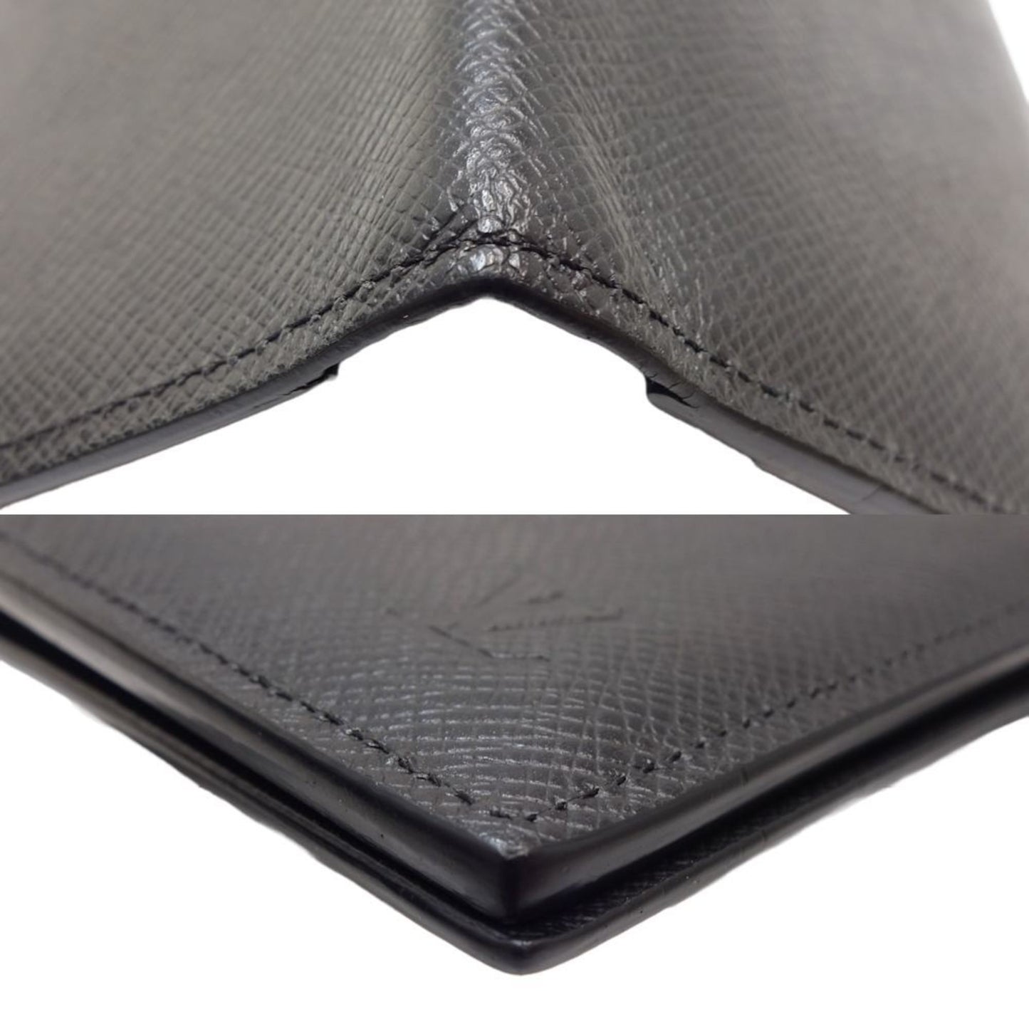 Louis Vuitton Black Leather Portefeuille Alexandre
