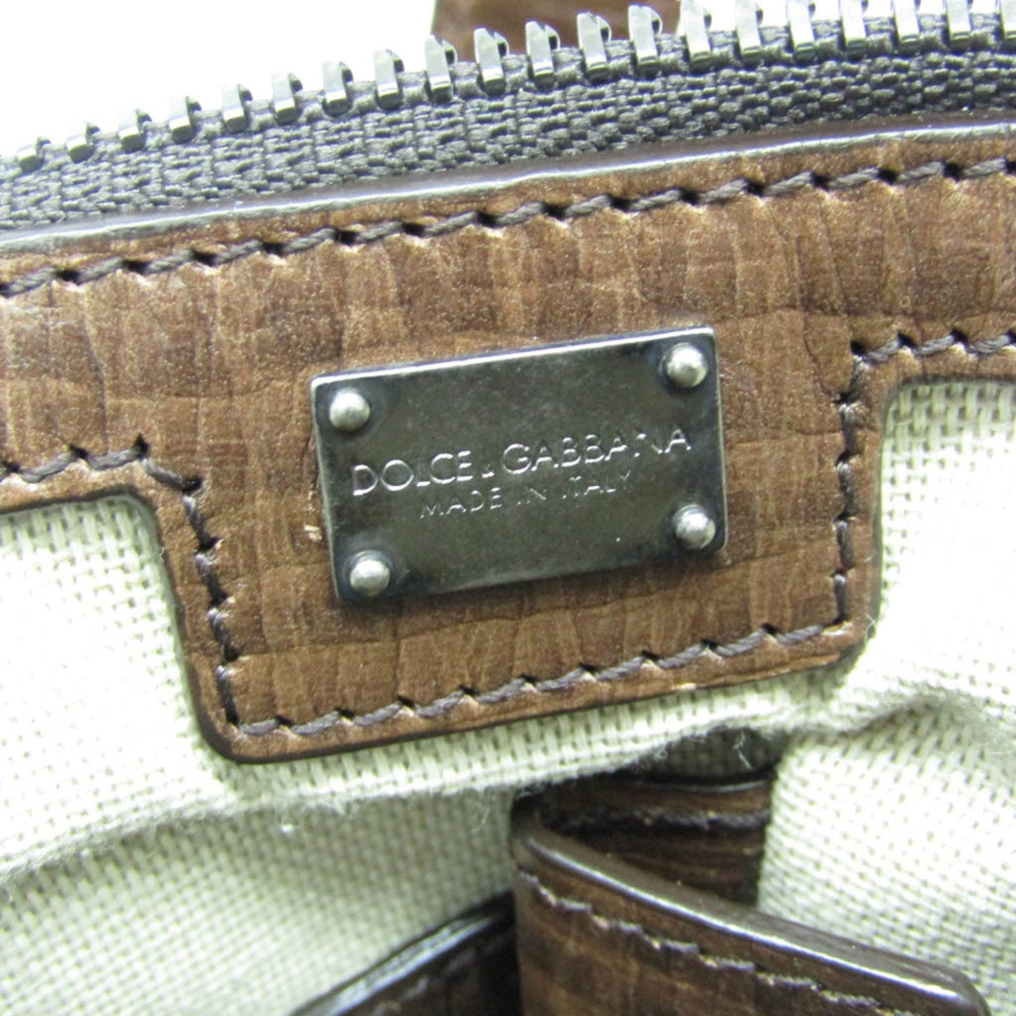 Dolce & Gabbana Brown Canvas Handbag