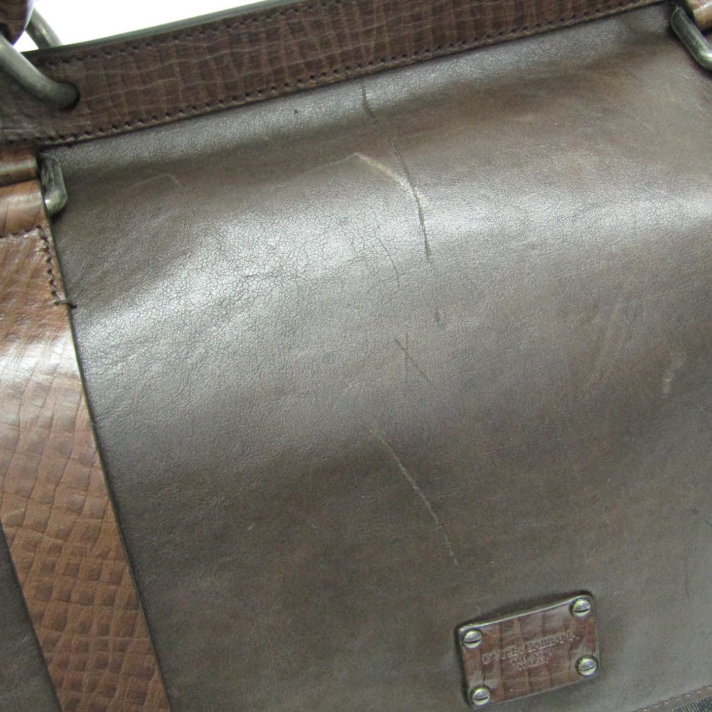 Dolce & Gabbana Brown Canvas Handbag