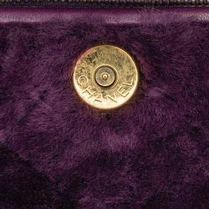 Chanel Small Quilted Shearling Vanity Case