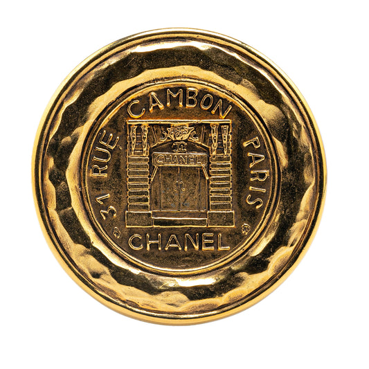 Chanel Gold Plated 31 Rue Cambon Brooch (20991)