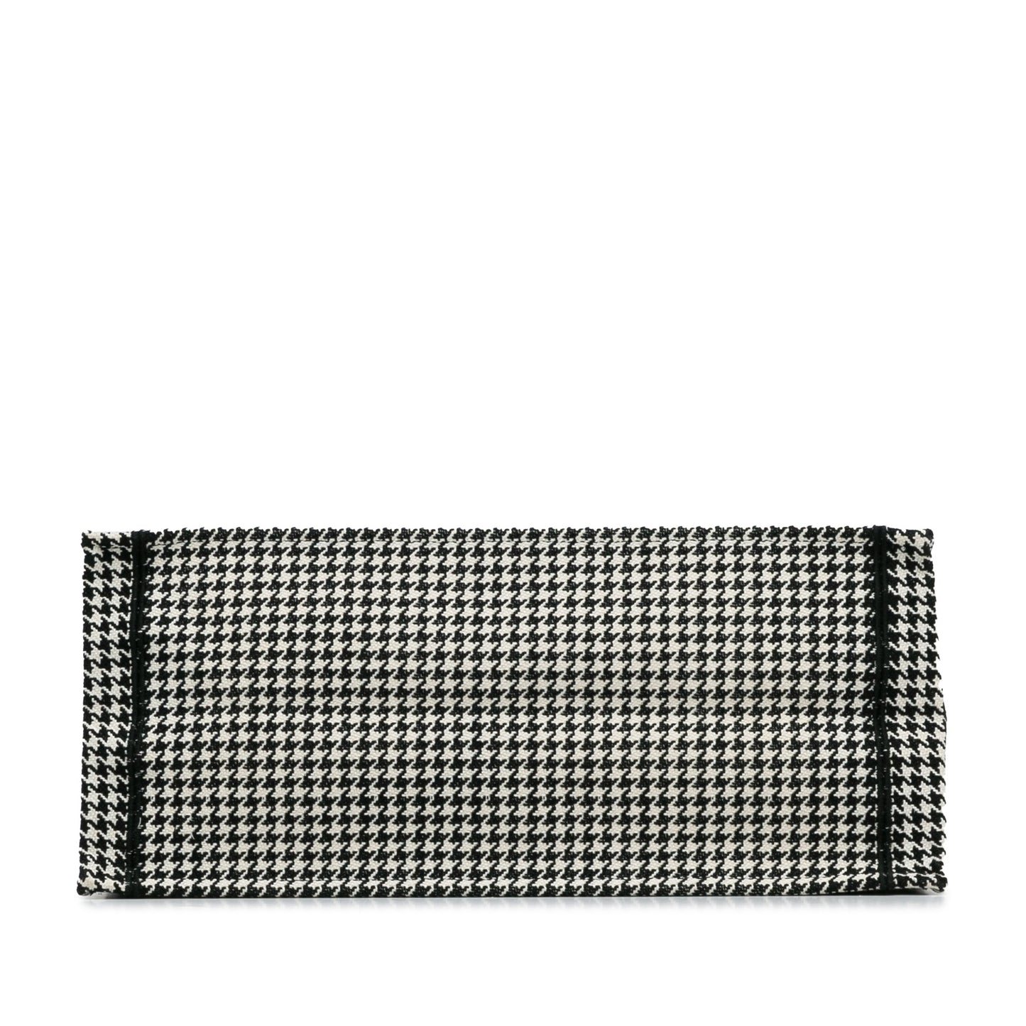 Dior Large Canvas Houndstooth Embroidered Book Tote