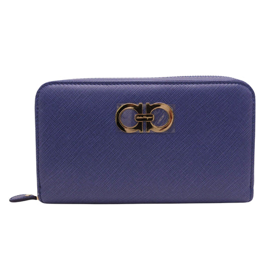 Salvatore Ferragamo Purple Leather Gancini
