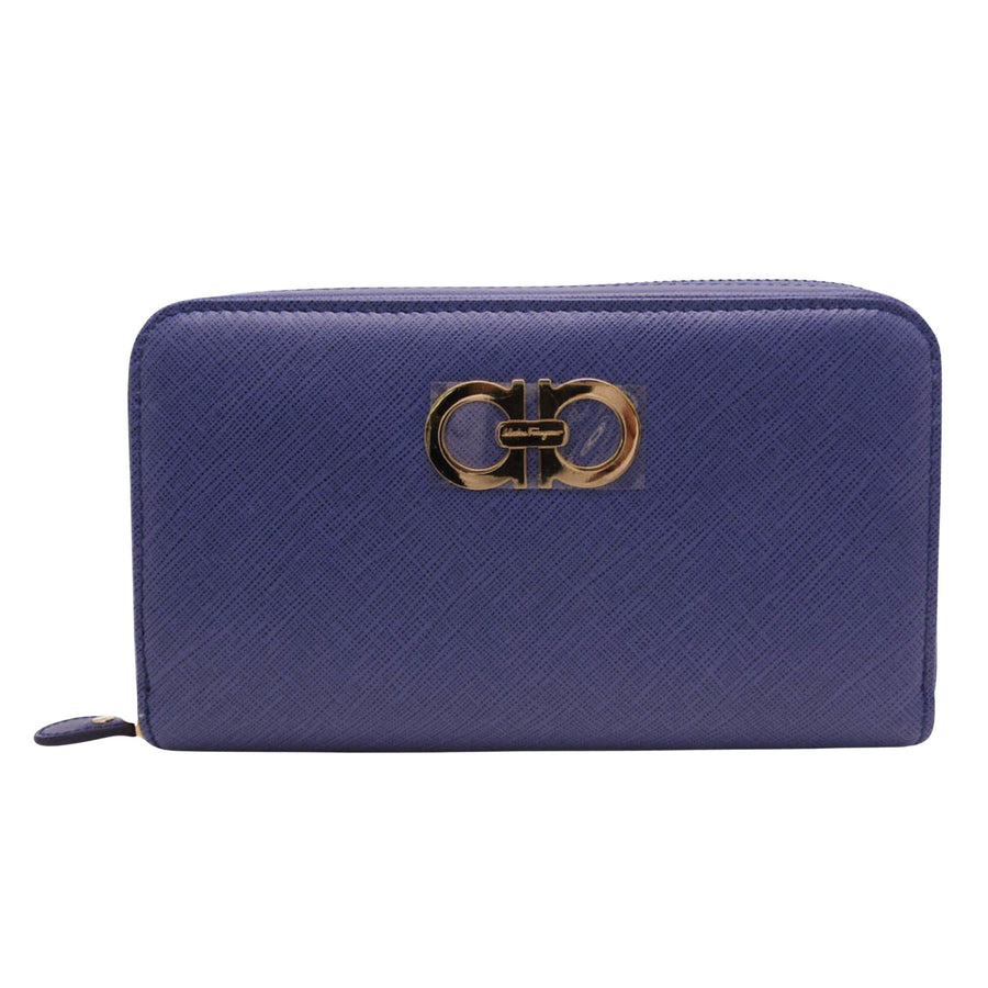 Salvatore Ferragamo Purple Leather Gancini