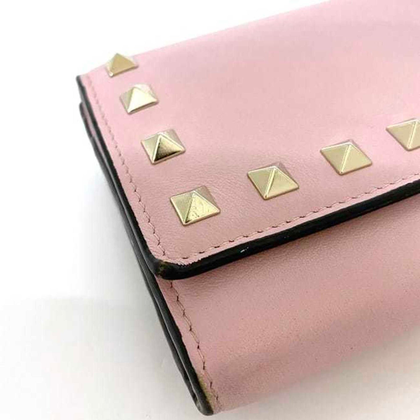 Valentino Garavani Pink Leather V Logo