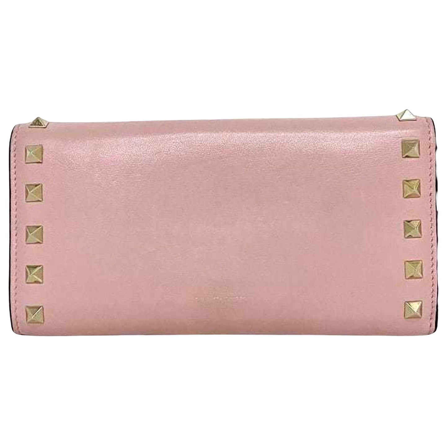 Valentino Garavani Pink Leather V Logo