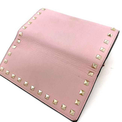 Valentino Garavani Pink Leather V Logo
