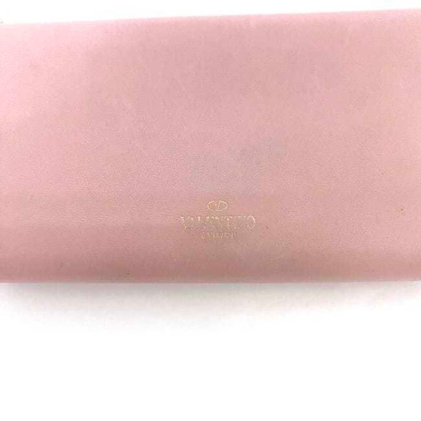 Valentino Garavani Pink Leather V Logo
