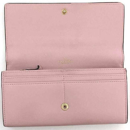 Valentino Garavani Pink Leather V Logo