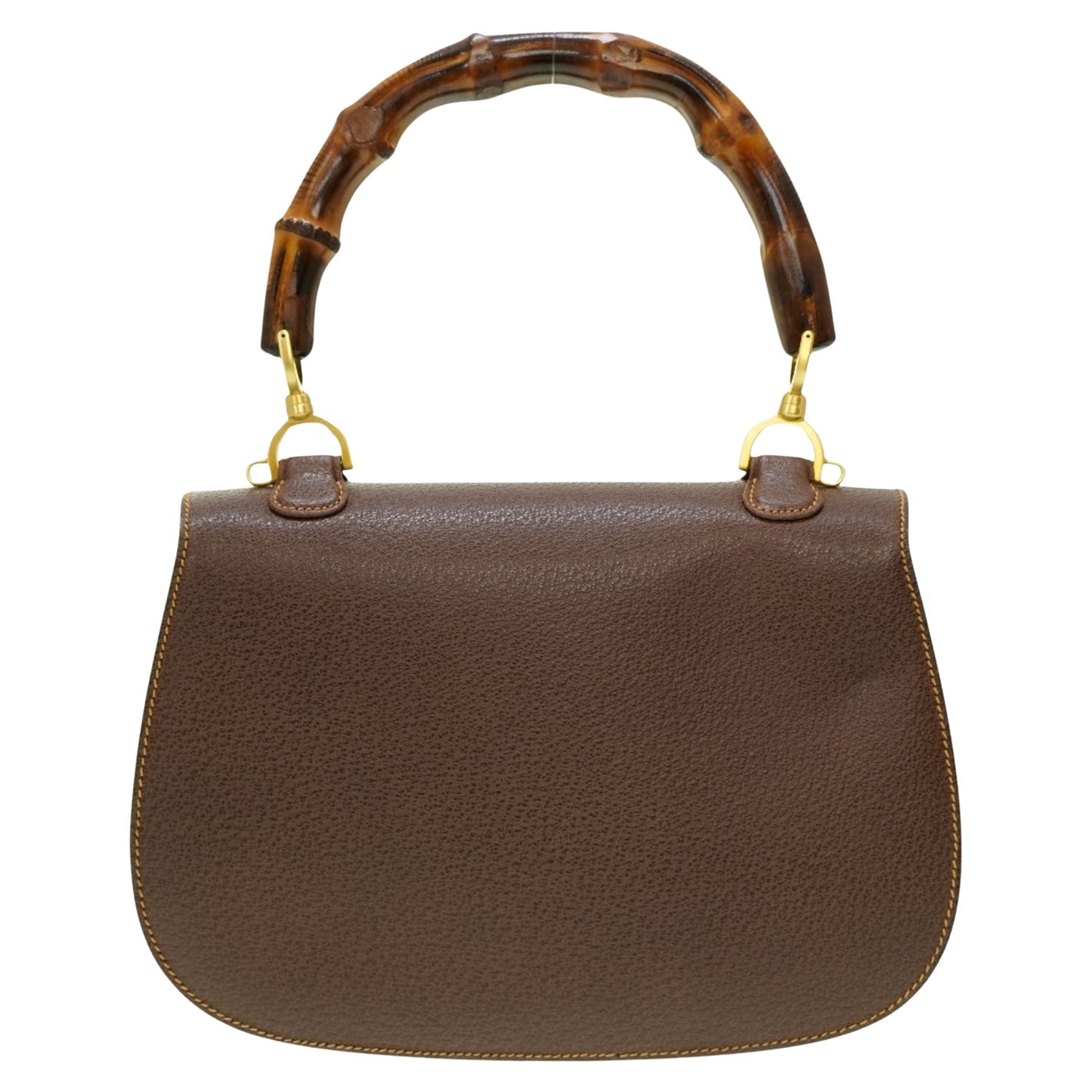 Gucci Brown Leather Bamboo