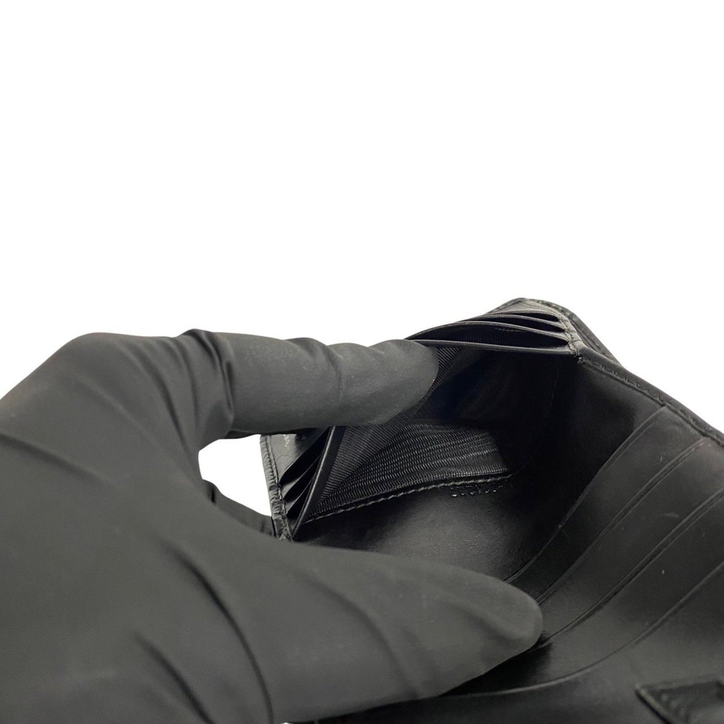 Salvatore Ferragamo Black Leather Gancini