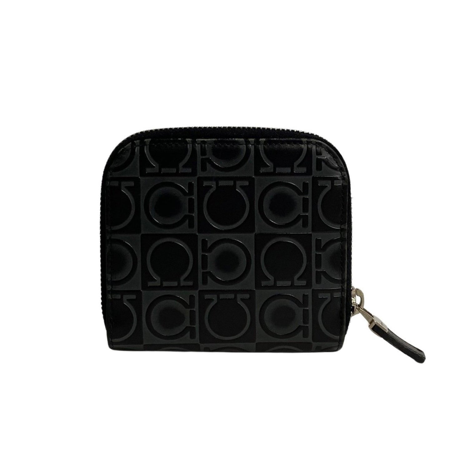 Salvatore Ferragamo Black Leather Gancini