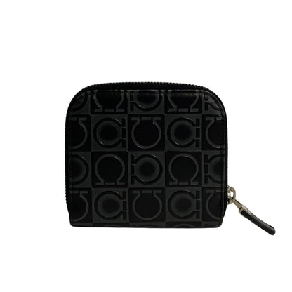 Salvatore Ferragamo Black Leather Gancini