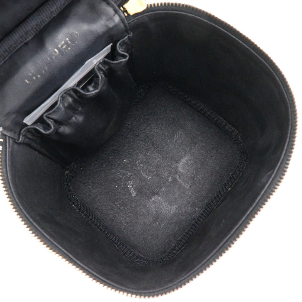Chanel Black Leather Vanity