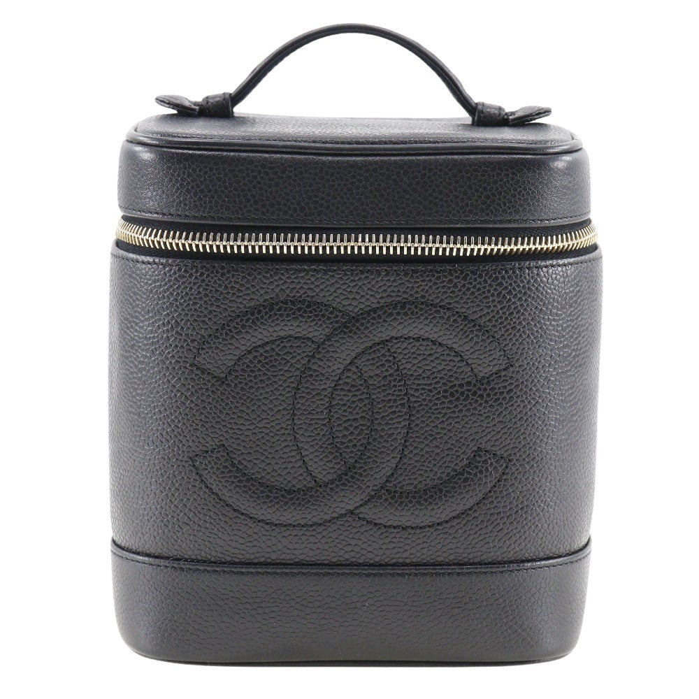 Chanel Black Leather Vanity