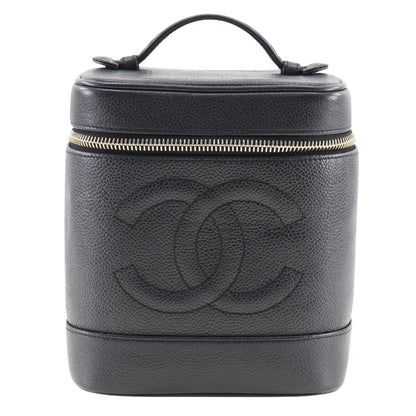 Chanel Black Leather Vanity