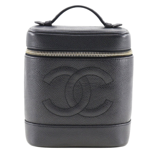 Chanel Black Leather Vanity