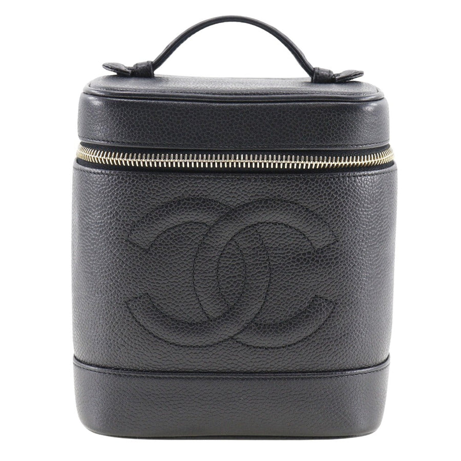 Chanel Black Leather Vanity