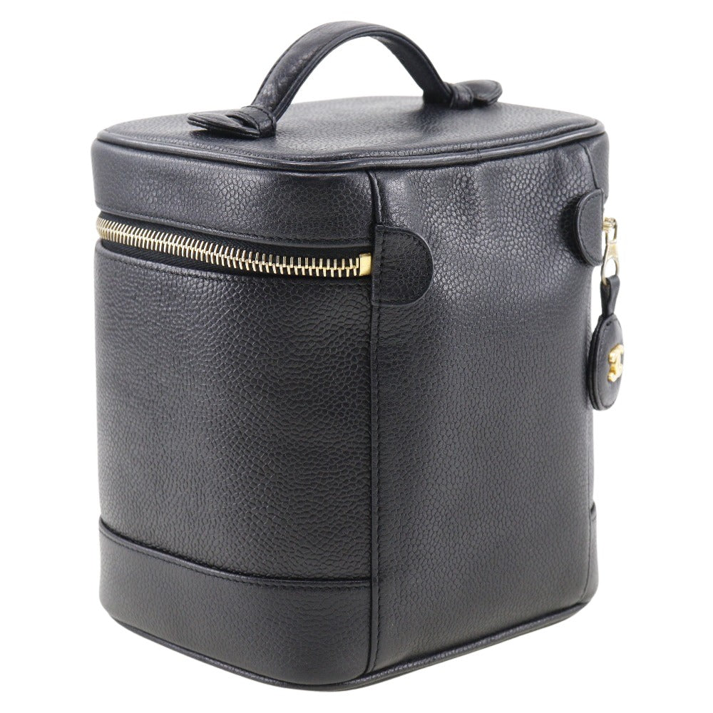 Chanel Black Leather Vanity