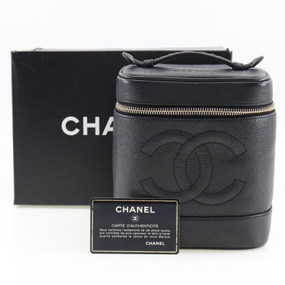 Chanel Black Leather Vanity