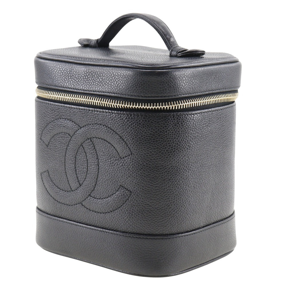 Chanel Black Leather Vanity