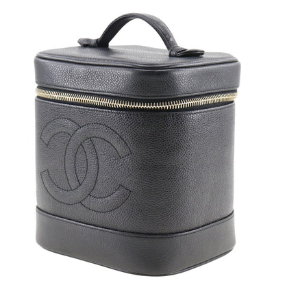 Chanel Black Leather Vanity