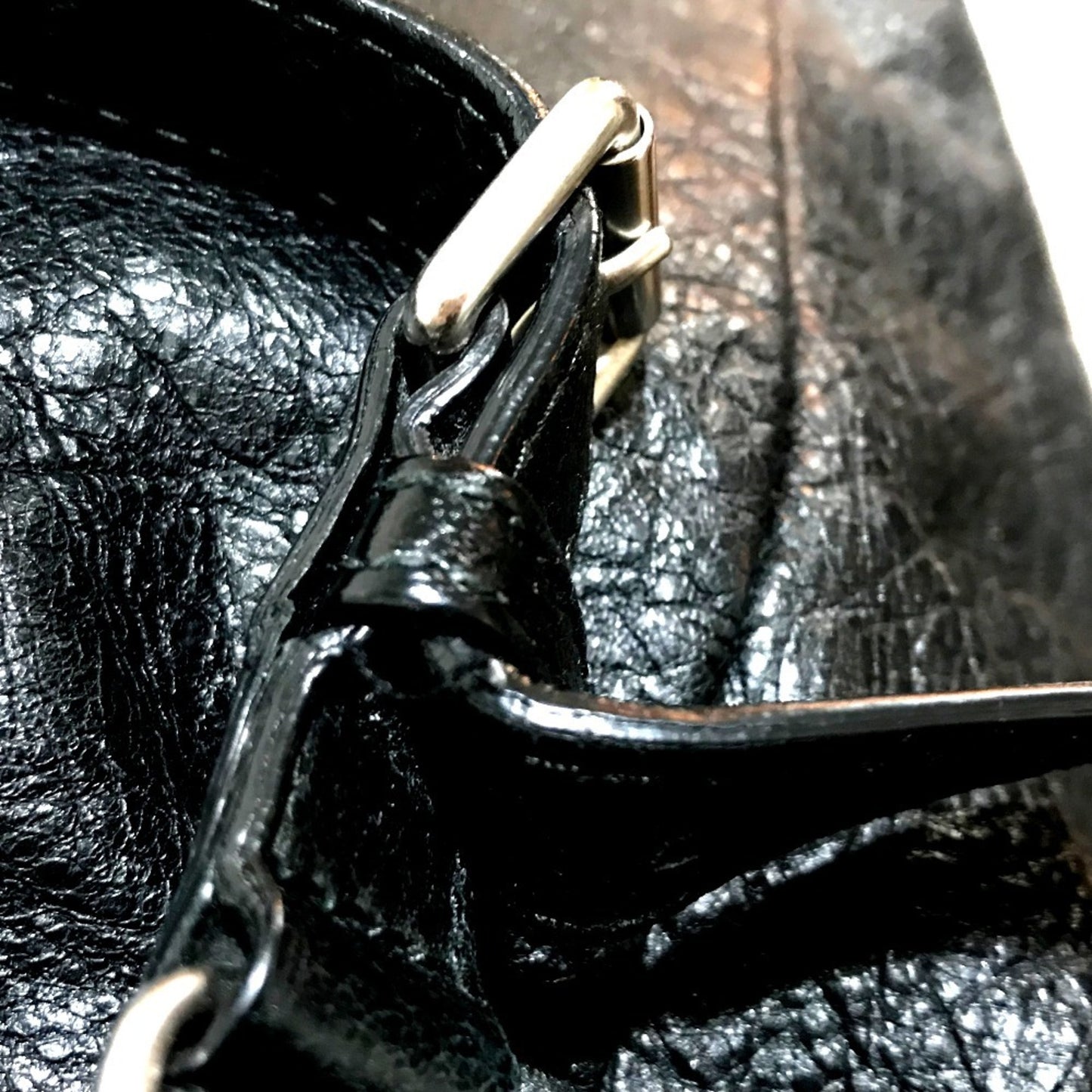 Balenciaga Black Leather Backpack