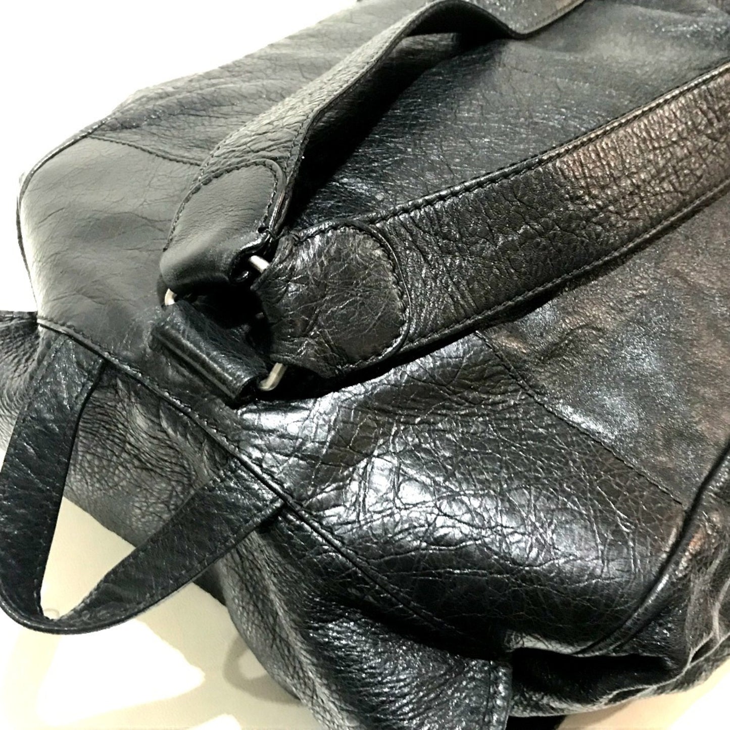 Balenciaga Black Leather Backpack