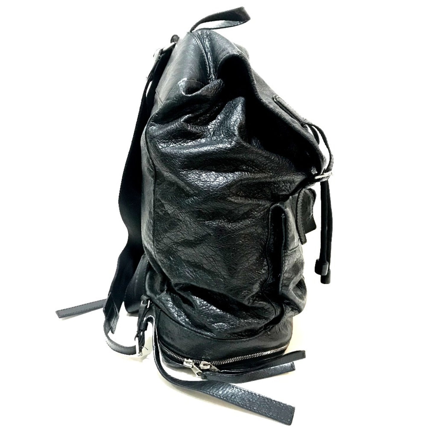 Balenciaga Black Leather Backpack