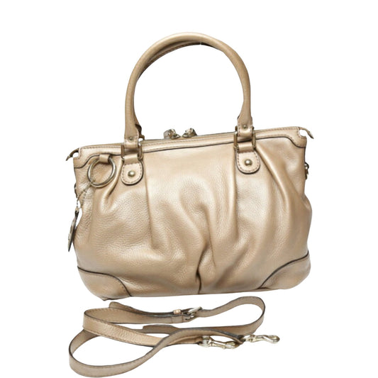 Gucci Gold Leather Sukey