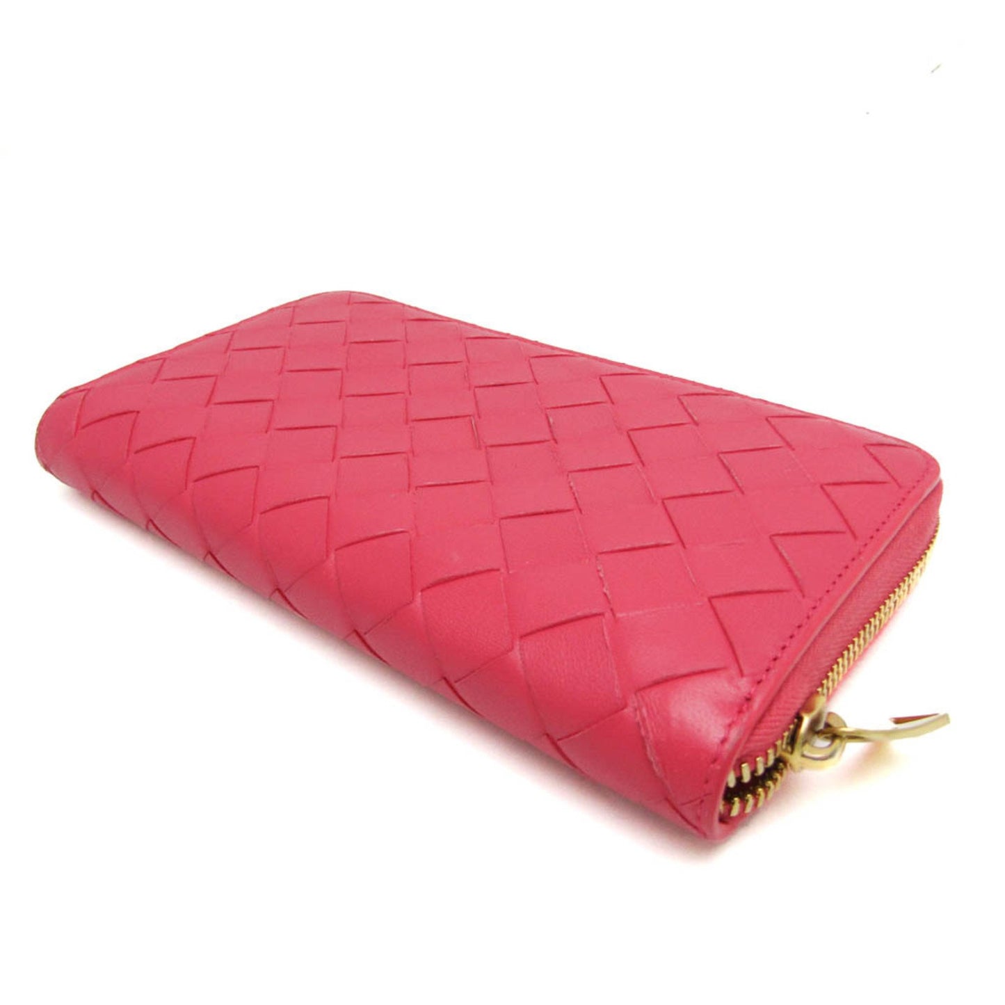 Bottega Veneta Pink Leather Intrecciato