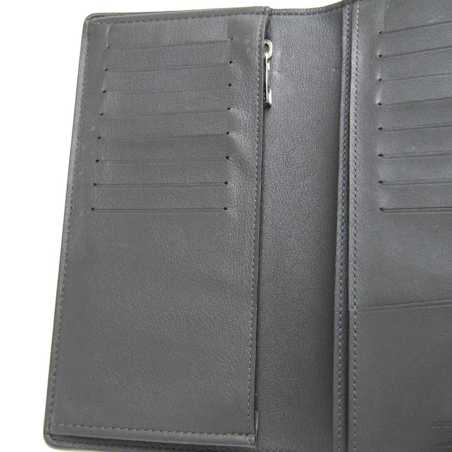 Louis Vuitton Black Leather Portefeuille Brazza