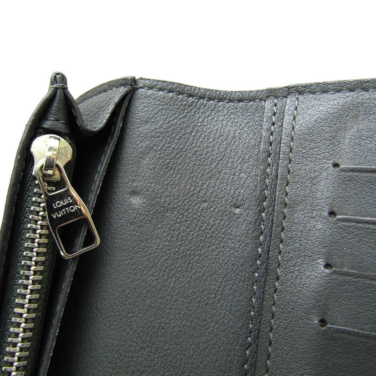 Louis Vuitton Black Leather Portefeuille Brazza