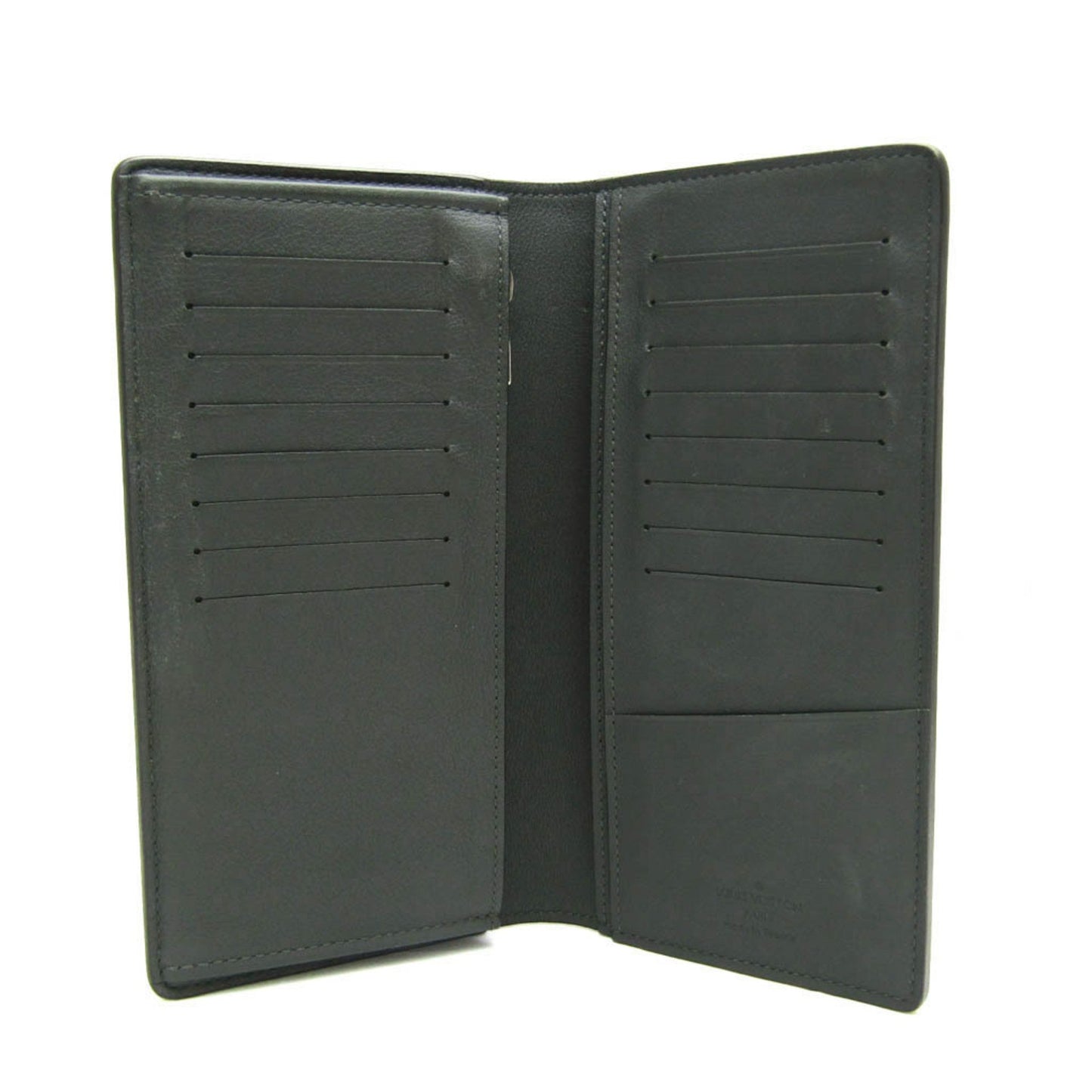 Louis Vuitton Black Leather Portefeuille Brazza