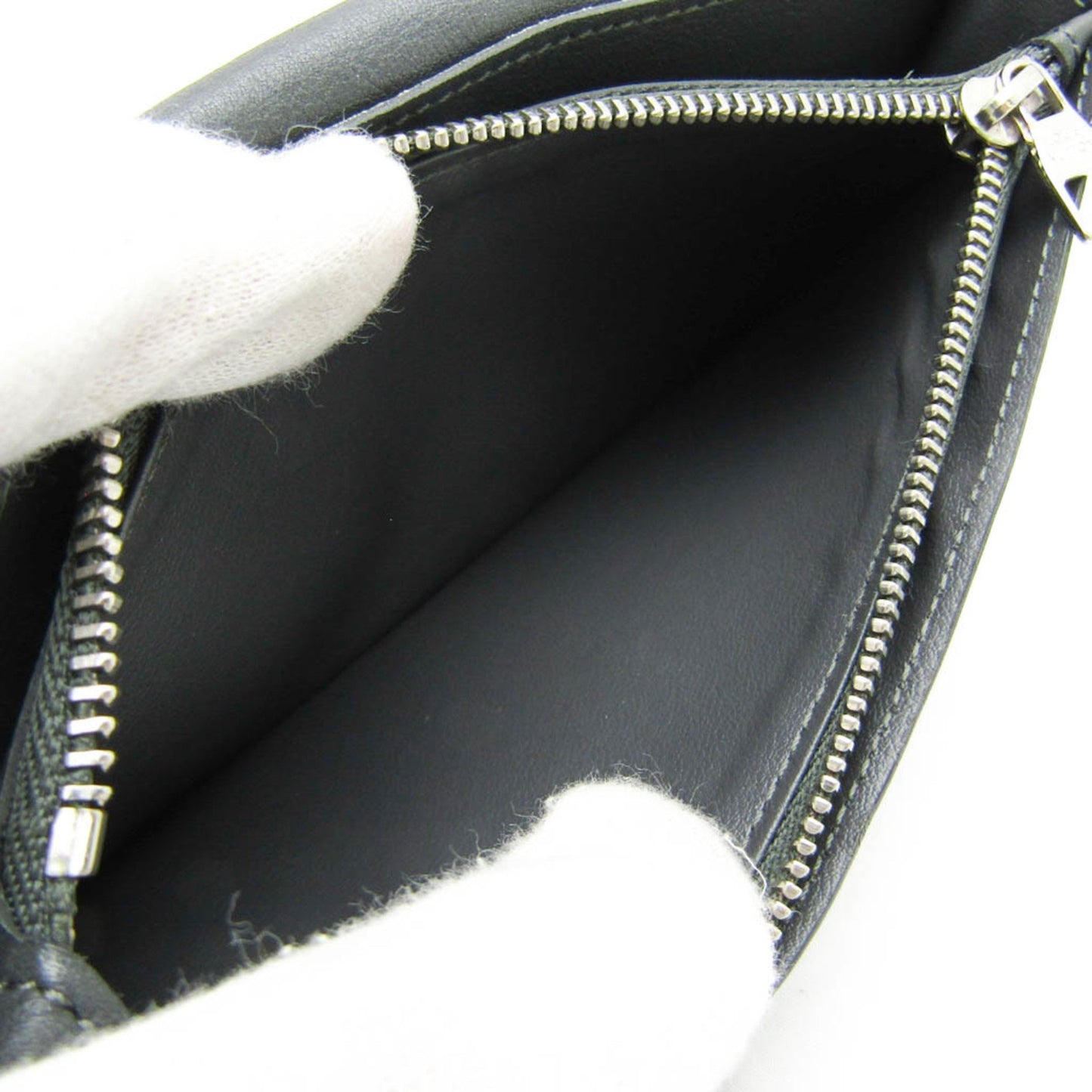 Louis Vuitton Black Leather Portefeuille Brazza