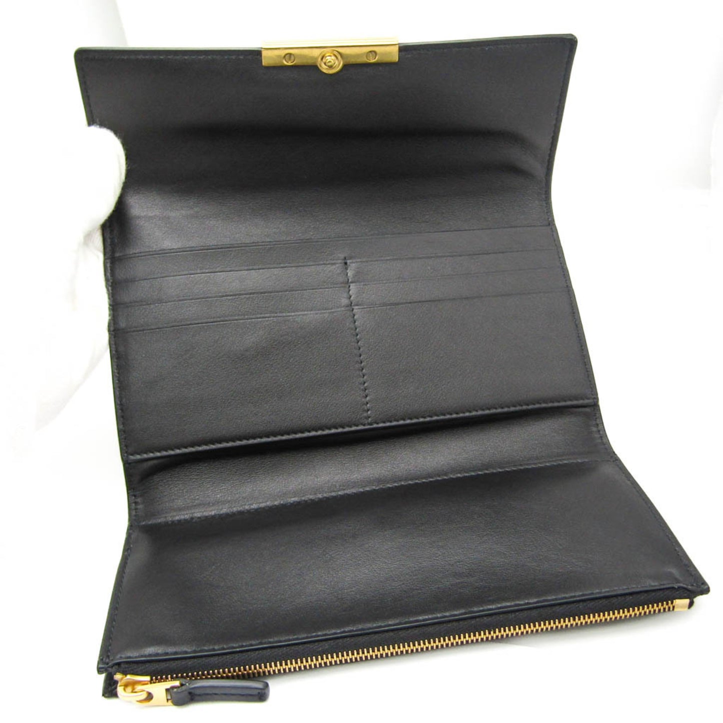 Bottega Veneta Black Leather Wallet
