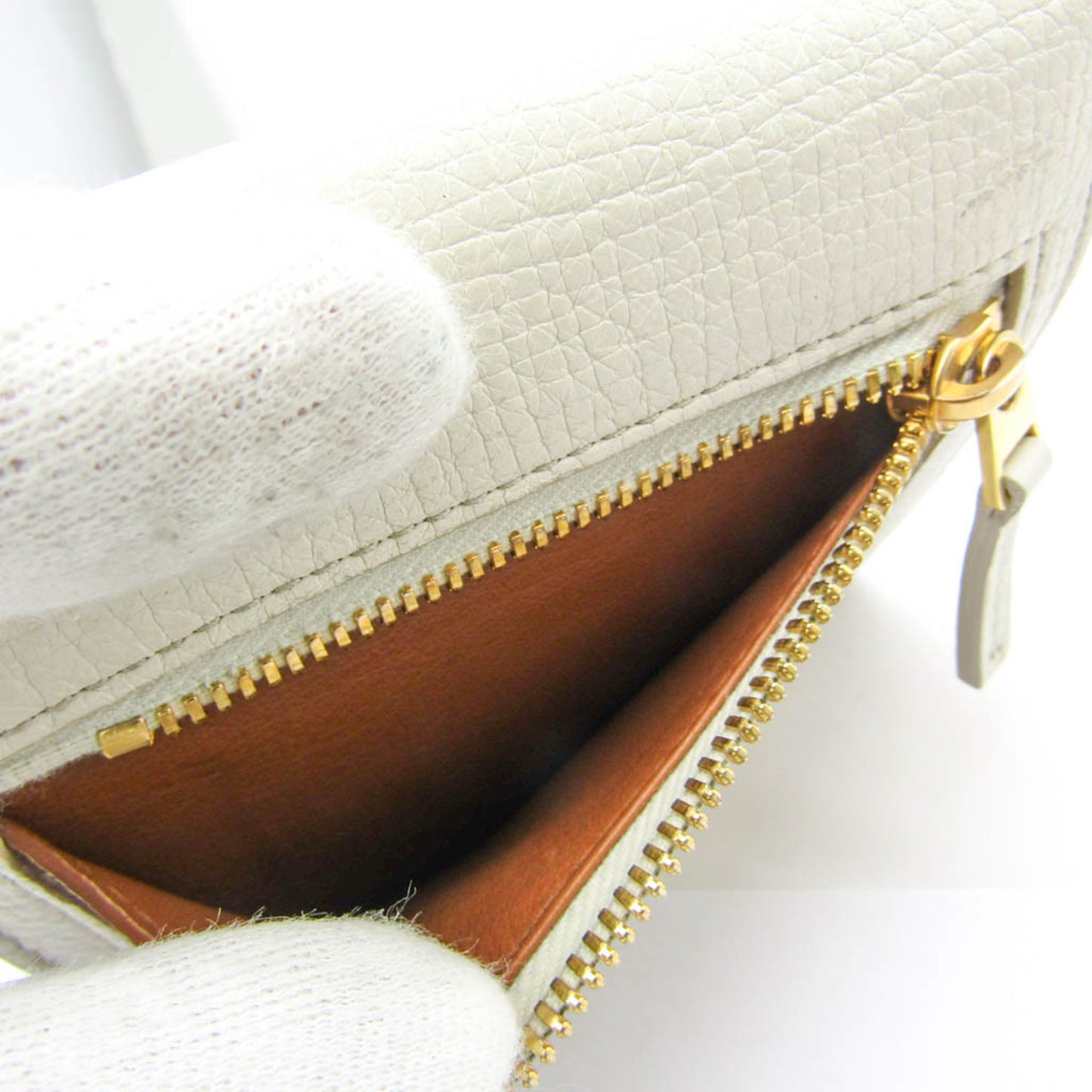 Bottega Veneta White Leather Palmerato