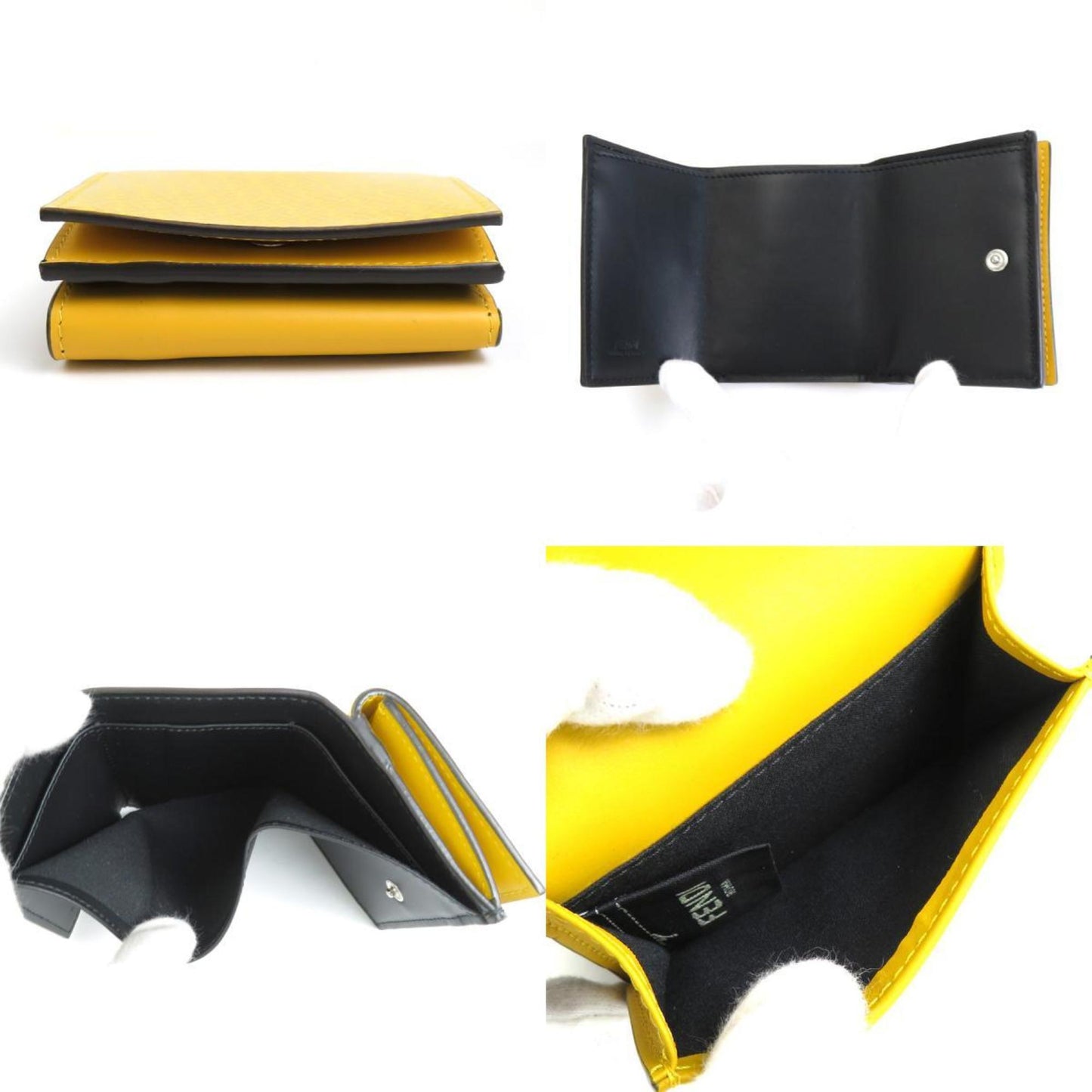 Fendi Yellow Leather Wallet