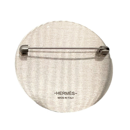 Hermès Silver Metal Brooch