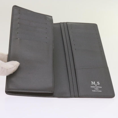Louis Vuitton Gray Leather Portefeuille Brazza