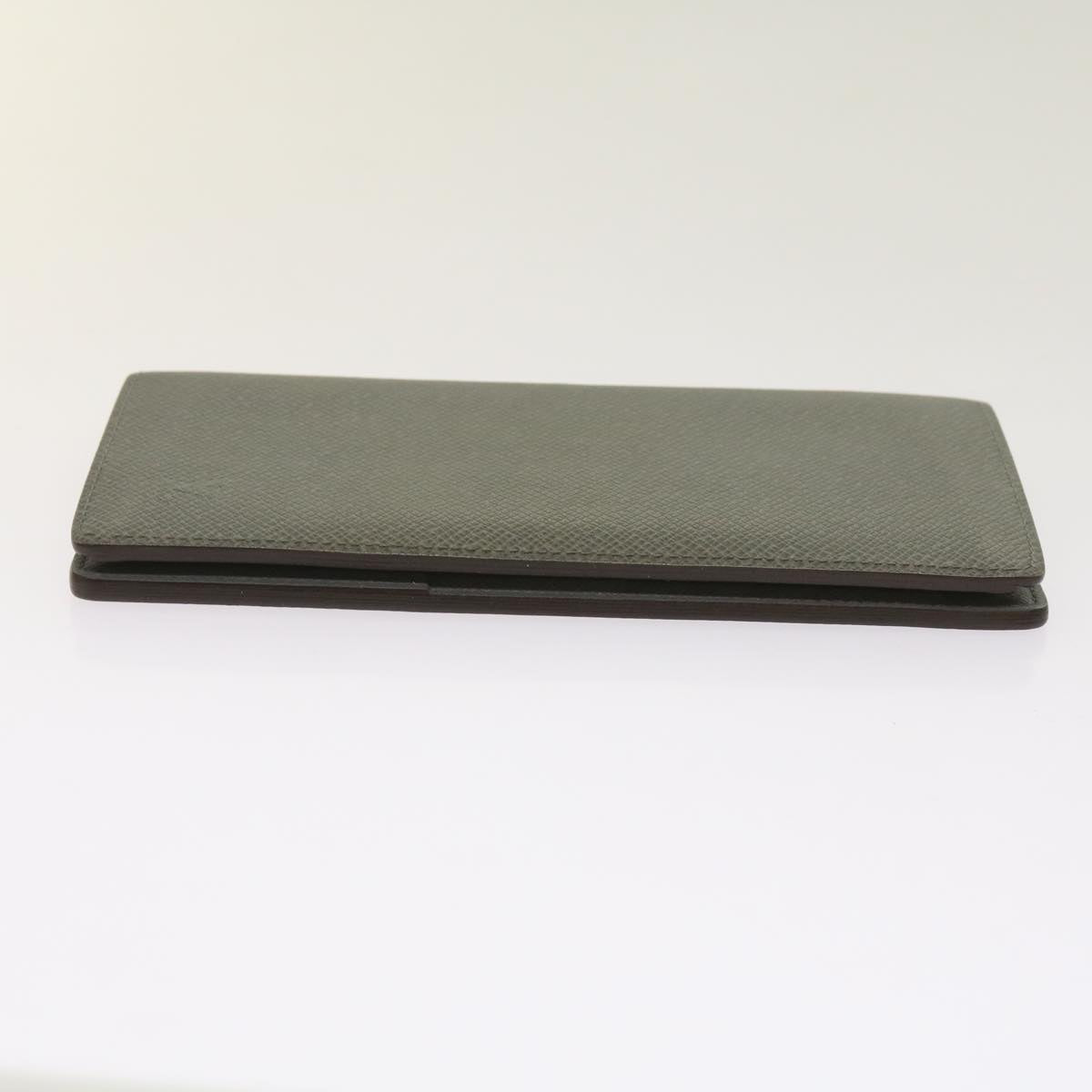 Louis Vuitton Gray Leather Portefeuille Brazza